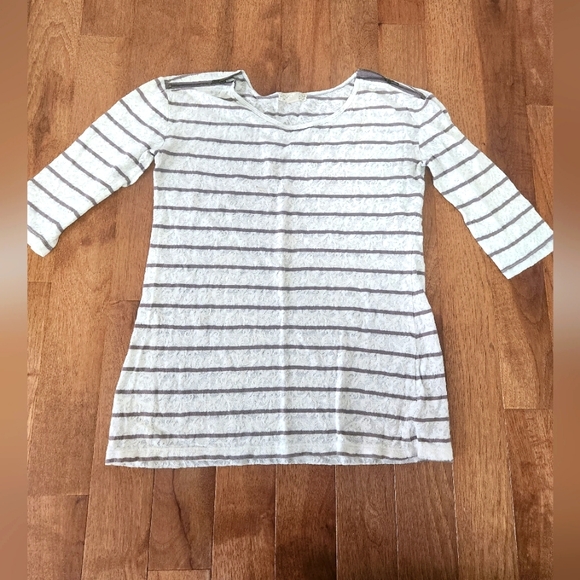 Forever 21 Tops - Forever 21 half sleeve striped lace shirt